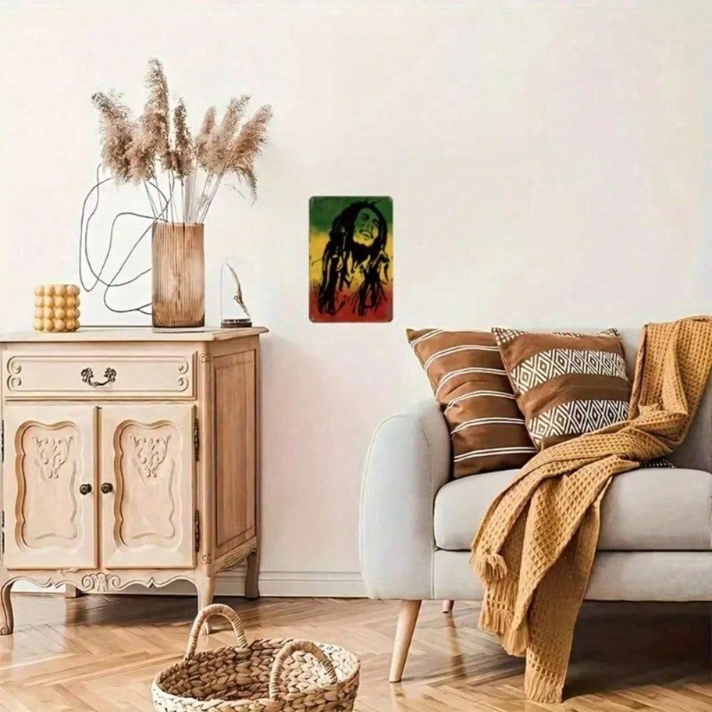 Vintage Reggae Rasta Metal Wall Art Outdoor Metal Poster Sign