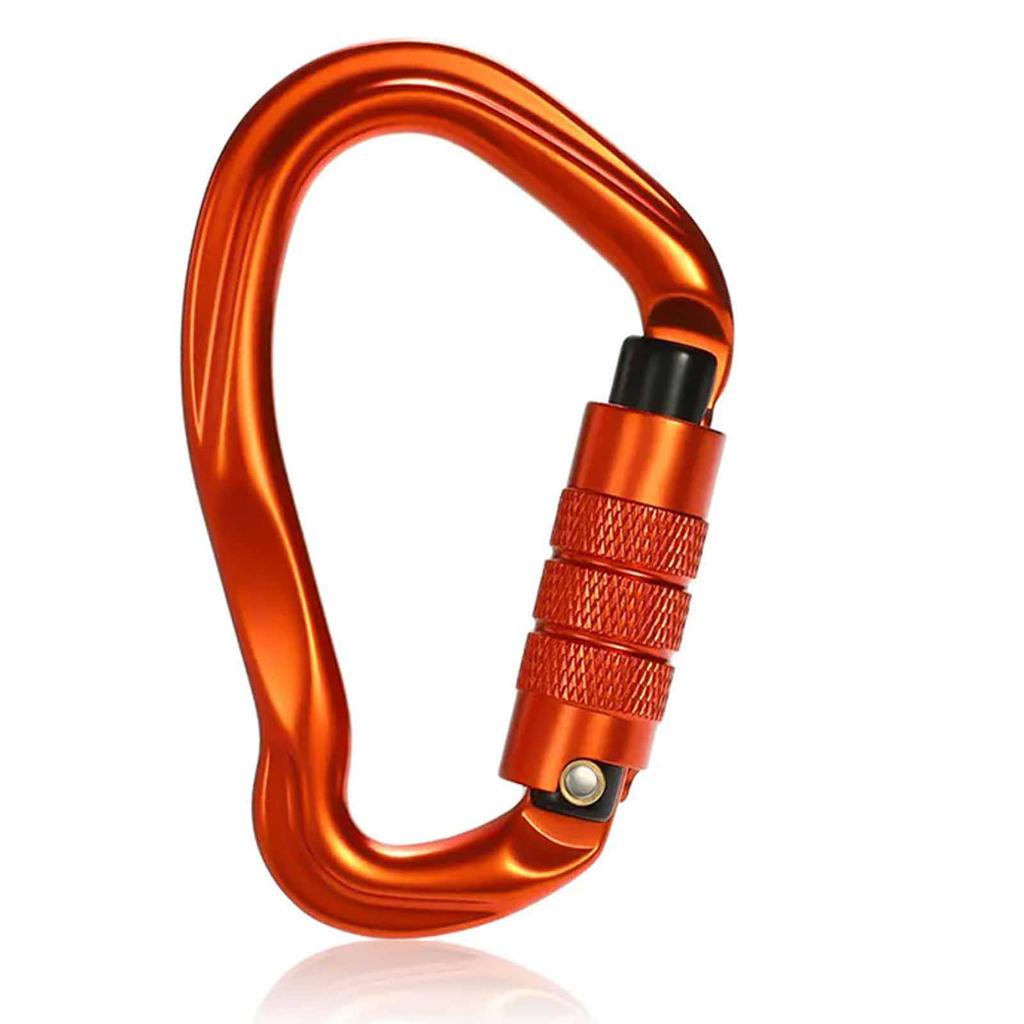 Outdoor-Kletterkarabiner, belastbar und Kletter-asymmetrischer Karabinerclip für Klettern, Bergsteigen, Arbeiten in der Höhe