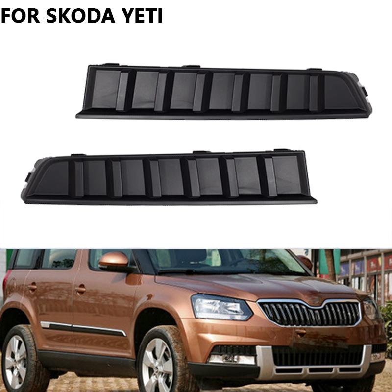 Car Fog Light Frame Cover For SKODA Yeti Front Bumper Fog Light Grille Fog Lamp Cover  Decorative Auto Accessories Left