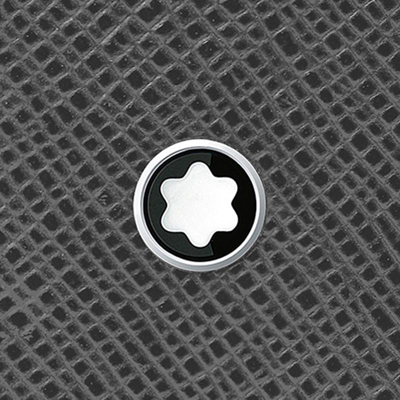 Montblanc Meisterstück Hexagonal White Star Logo Solid Color Full Grain Leather Pen Case Unisex Accessories Elegant-Gray MB131742