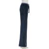 Autumn and Winter Women's Pant  Clashing Stripes Waist Head Velvet Fashion Simple Loose Casual Tie Flared Wide Leg Pants