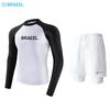 Mens UV Protection Rash Guard Set Long Sleeve Top Pants Surfing Diving Snorkeling Water Sports