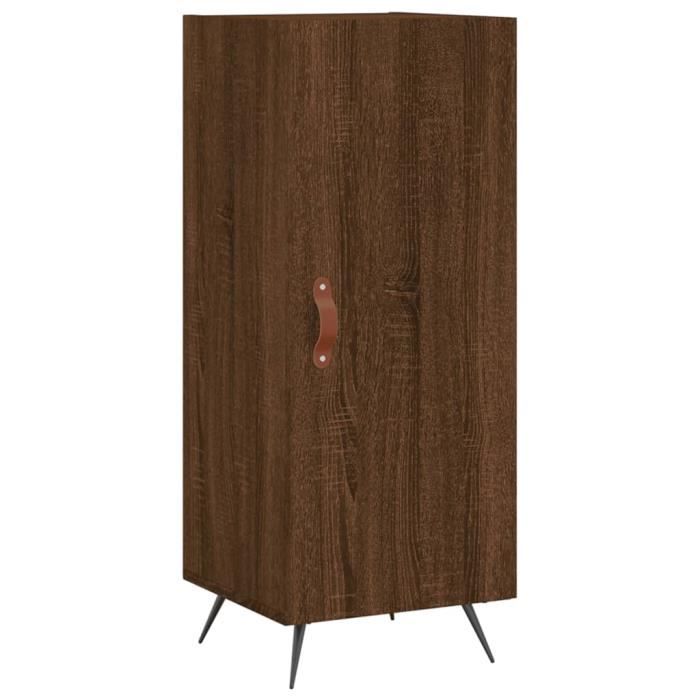 VidaXL Buffet Chêne marron 34,5x34x90 cm Bois d'ingénierie 828515