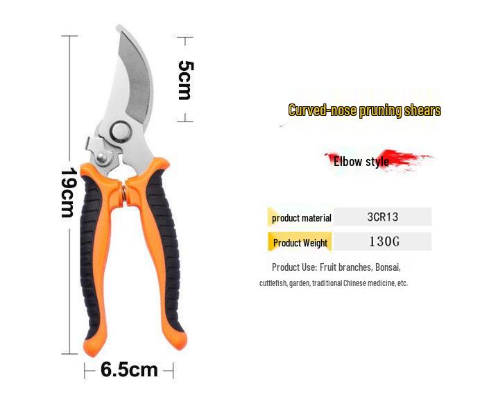 Multifunctional Stainless Steel Pruning Shears for Gardening, Grafting, and Flower Branches