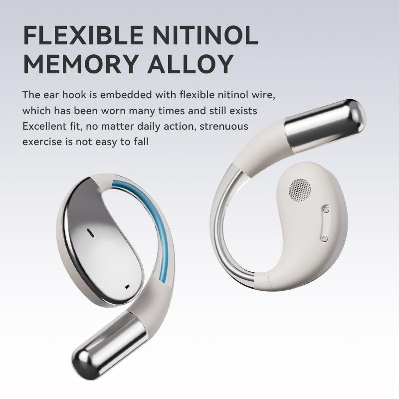 Ear-Hanging Wireless Bluetooth Headphones with Touch Screen AI Powered Real-time Translation and Effective Noise Reduction Function Earphones