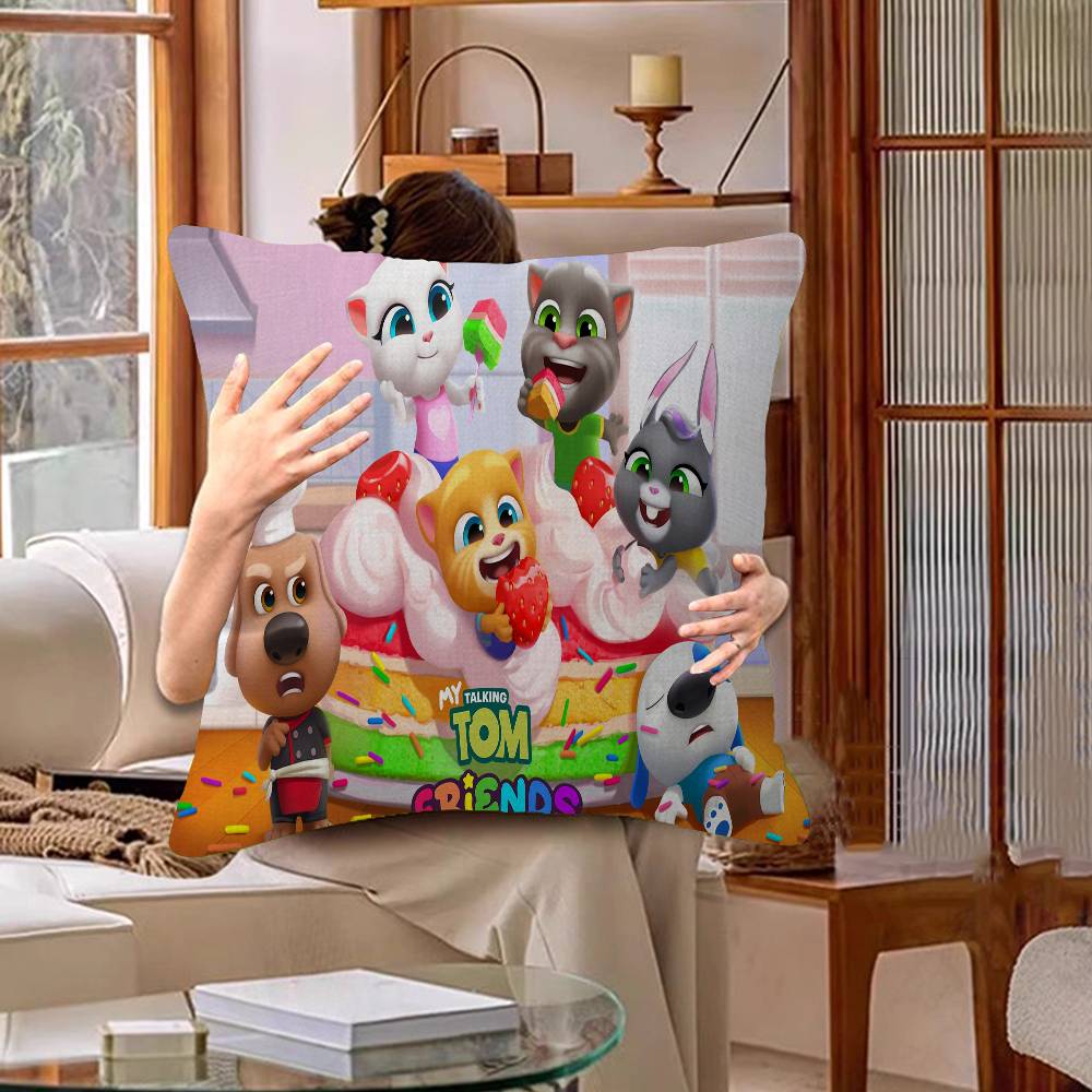 T-Talking T-Tom And Friends Cartoon Pillow Cover Sofa Cushion Cover Home Room Decoration Children Gift
