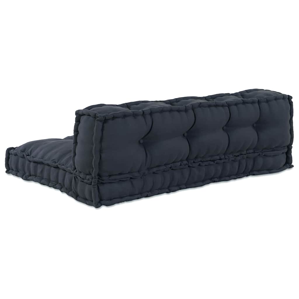 Pallet Sofa Cushion Set 2 Pcs Anthracite 120 X 80 X 38 Cm Fabric