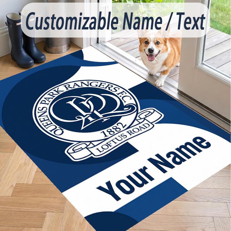 Custom Text Printed Rug Queens Park Rangers FC Non Slip Floor Carpet For Home Room Decor