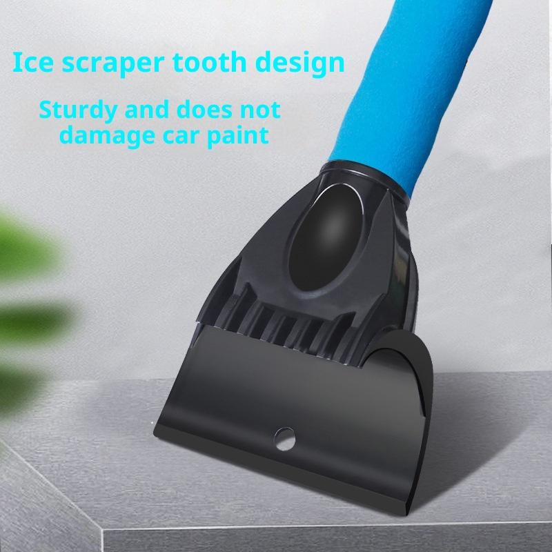 Car Snow Removal Scraper Multi Function Ice Brush with Snow Foam and Squeegee for Winter Windshield Cleaning