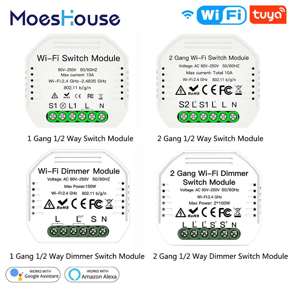 1 2 Way 1 2 Gang Mini Wifi Smart Light Switch Relay Module Smart Life Tuya Wireless Remote Control Work With Alexa Google Home Buy At A Low Prices On Joom E Commerce Platform