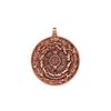Tibetan-Style Pure Copper Trigrams Pendant: Antique Finish, Artisan-Crafted, Imitation Old Design
