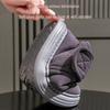 Men's Plush Non-Slip High-Top Cotton Winter Shoes - Heel-Covered, Thick, Cold-Proof Slippers for Outdoor Wear