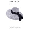 New Fashion Summer Women's Sun Protection Elegant Black Bow Accessories Versatile Casual Hat Sun Hat