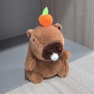 Multicolor Cartoon Capybara Simulation Capybara Pendant Toy Plush Capybara Keychain Soft Guinea Pig Fluffty Animal Doll