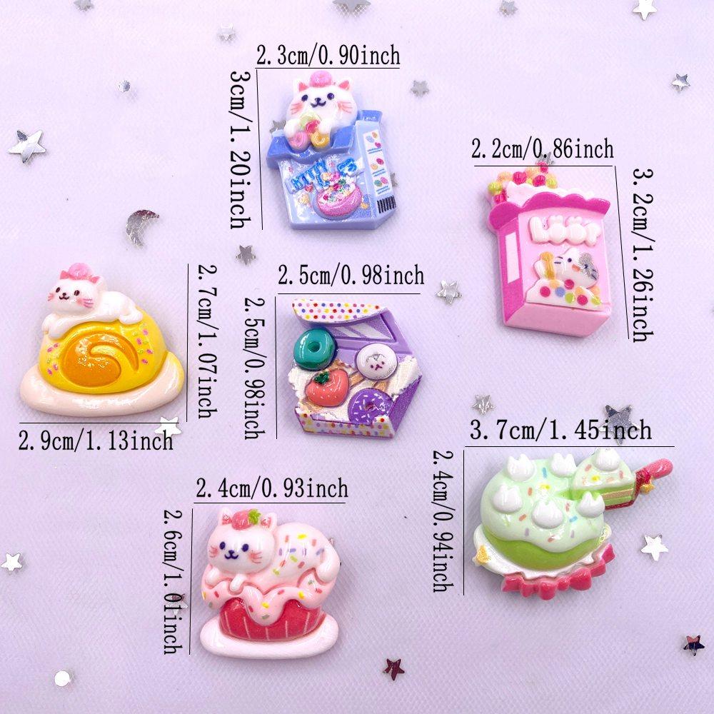 Resin Colorful Kawaii Prince Boy Princess Girl Flat Back Stone Cartoon Figurines 6PCS Scrapbook DIY Bow Decor Accessories Crafts