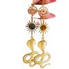 Bohemian Snake Sun Animal Dangle Earrings Handmade Jewelry For Women Summer