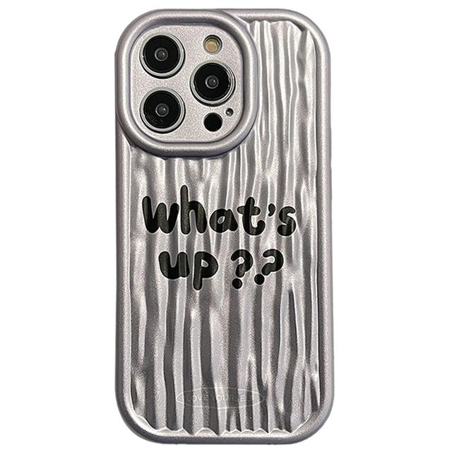 

Чехол для телефона с серебряными полосками и буквами для Iphone 13 12 11 14 Pro Max, мягкая силиконовая задняя крышка for iphone14ProMax(6.7 )