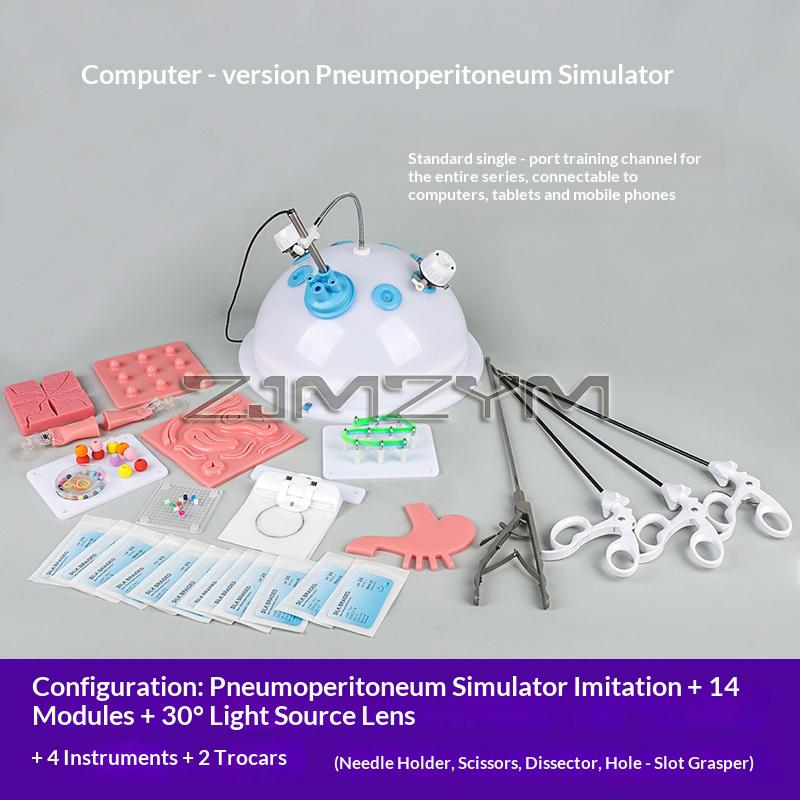 Laparoscopic Simulator Training Box  Laparoscopy Trainer Instruments Camera Needle Holder Medical Teaching Equipment
