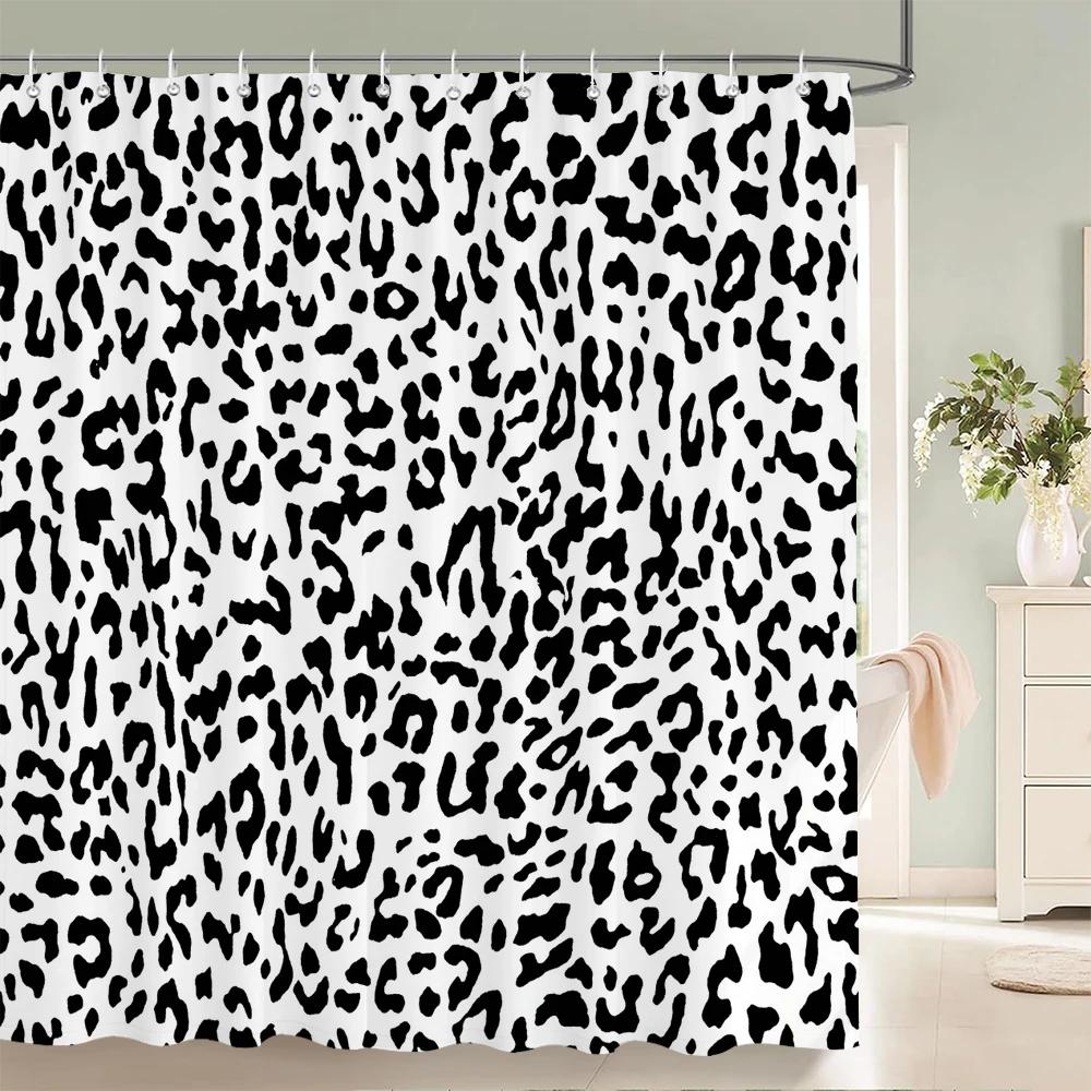 Modern Simple Mosaic Shower Curtain Waterproof Bath Curtains with 12 Hooks for Bathroom Home Decoration Polyester Fabric Screen