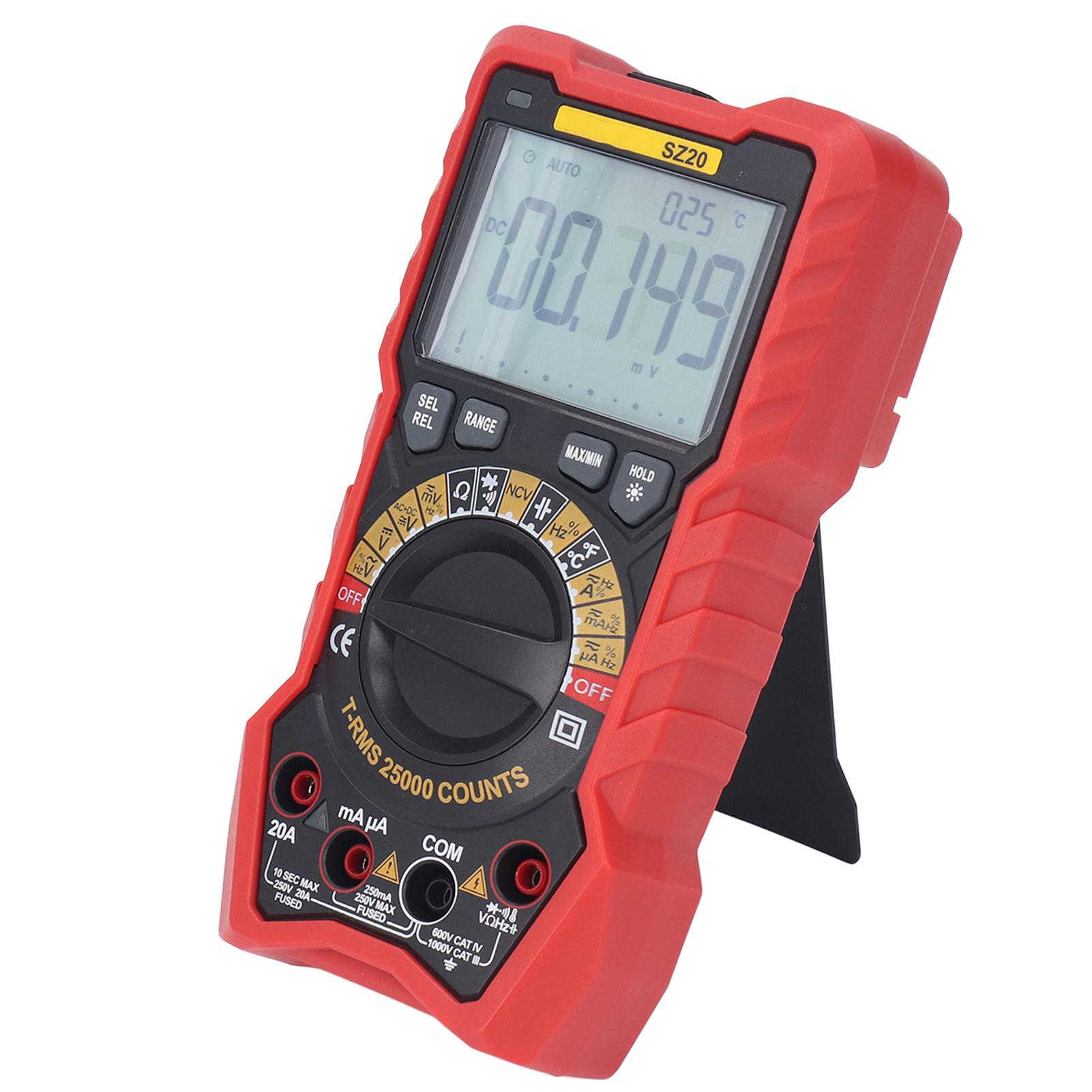 

Digital Multimeter Kit 25000 Count Voltage Current Resistance Capacitance Frequency Temperature