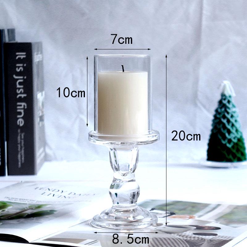 Nordic Retro Glass Candlestick - Romantic Candlelight for Weddings, Restaurants, and Parties