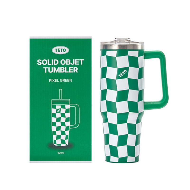 TETO Teto Pixel Green Solid Object Tumbler 820ml