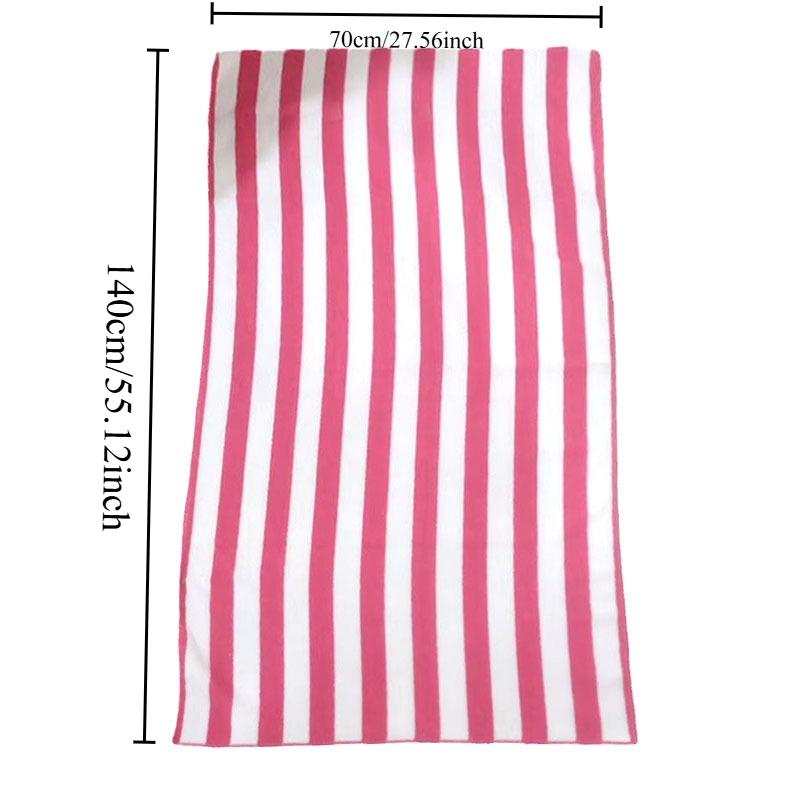 Microfiber Blue and White Striped Adult Sports Towel Beach Towel Beach Vacation Absorbent Bath Towel
