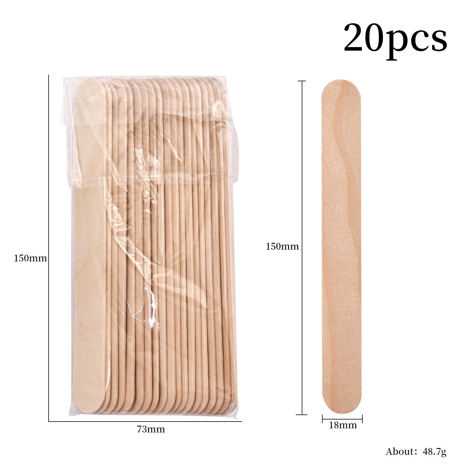 100 Одноразовых Деревянных Палочек для Восковой Эпиляции и Скребкового Массажа