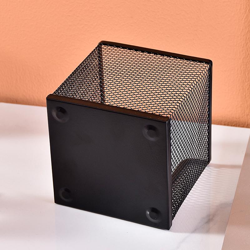 Office Supplies Storage Box Metal Mesh Desktop Sticky Note Box 6Cm