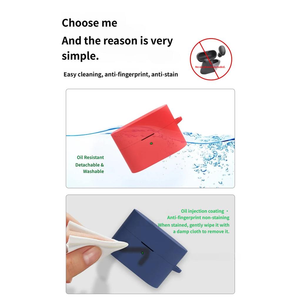 NonSlip Silicone Skin for WF-1000XM6 Charging Case Protections Full Access To Port And Button