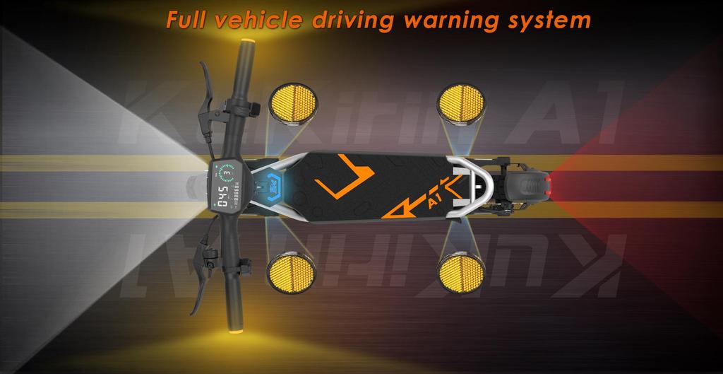 KuKirin A1 Electric Scooter - 45km/h Max Speed, 45km Range, 800W Motor, 10" Vacuum Tires, Foldable Design for Urban Commuting