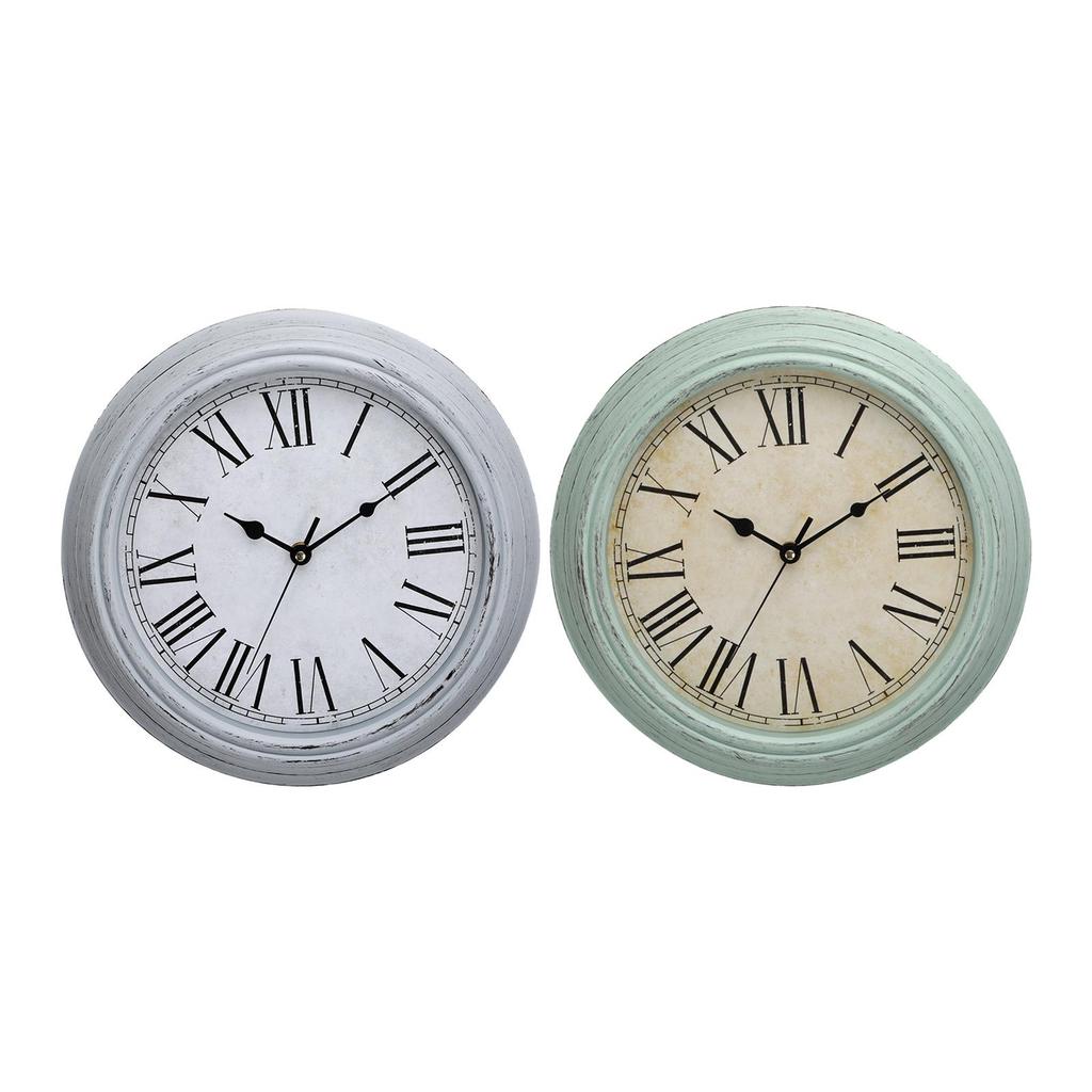 Vintage Wall Clock Battery Operated Decorative Quiet for Bathroom Bedroom