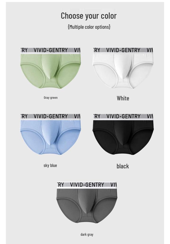 Men's Breathable U-Convex Pouch Triangle Underwear with Waistband