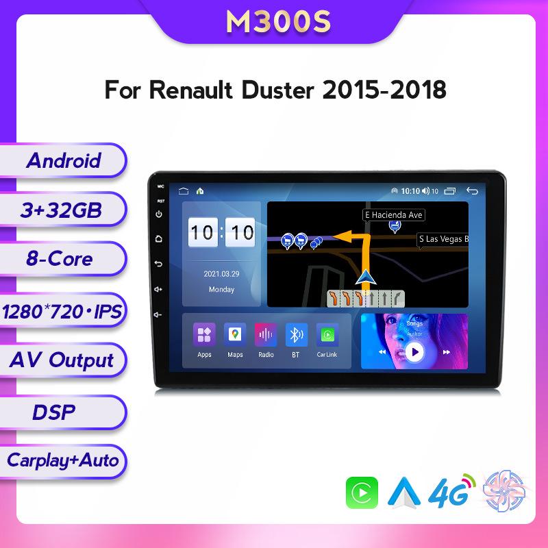 Android Navigator with Wireless CarPlay for 15-18 Dacia Duster