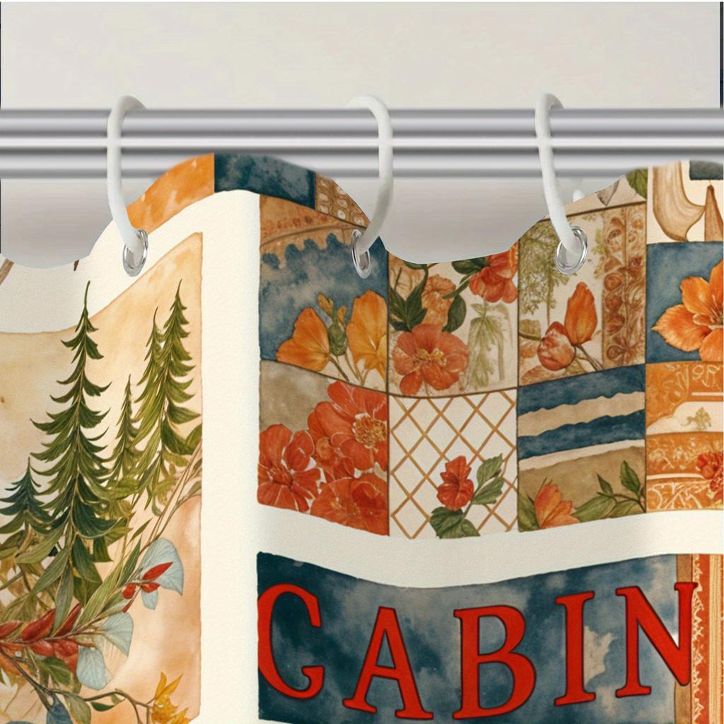Creative Country Wildlife Shower Curtain - Waterproof, High-End Design, Essential For Refreshing Bathroom Decor, Includes Hooks