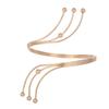Alloy Spiral Armband Swirl Upper Arm Cuff Armlet Bangle Bracelet Egyptian Costume Accessory for Women Gold Silver Color