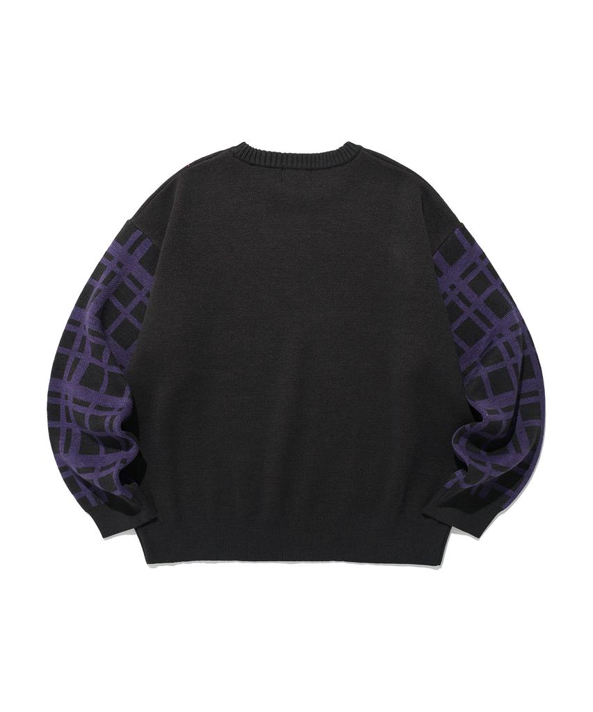 NICEGHOSTCLUB Crayon Angel&Devil Knit_Charcoal(Ng2Esuk602A)