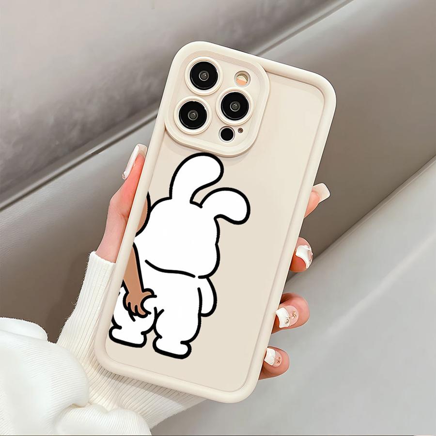 Best Friend Bear Rabbit Case for Apple iPhone 11 15 Pro Max 14 Plus 13 12 16 Shockproof Protective Silicone Funda Phone Cover