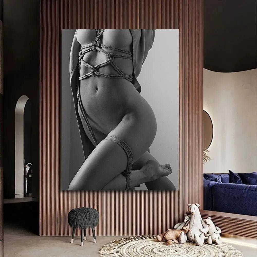 20x30cm Metal Poster Erotica Nude Sex BDSM Shibari Art
