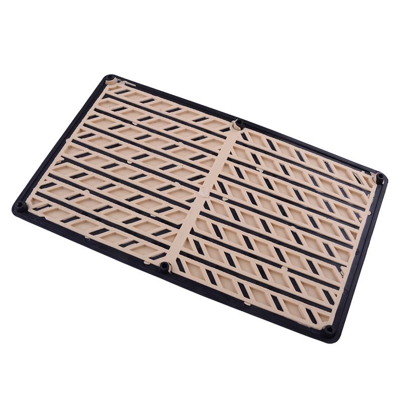 Beige Universal Car Truck Pickup Bus Off-road Vehicle Floor Foot Pedal Heel Patch Carpet Mat Plate Pad Rest Footrest