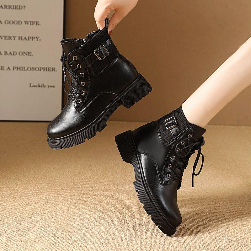 Fashion Woman Short Shoes Chunky Heel British Style Ankle Boots for Women Non Slip Fashion 2025 Trend Boot Sale Designer Luxury Booties