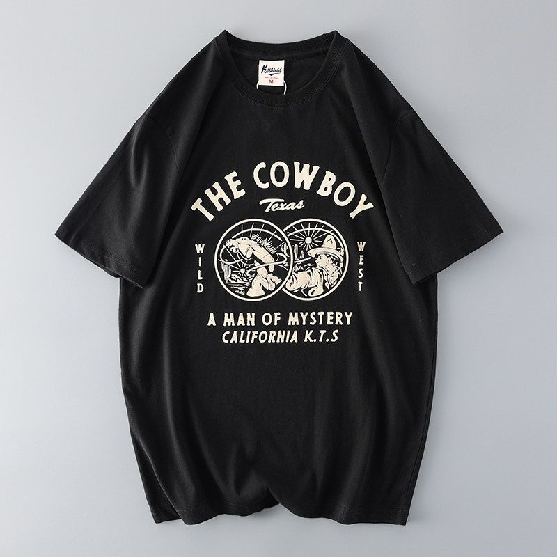 Trendy Retro Cotton Base Shirt Export Short Sleeve T-Shirt