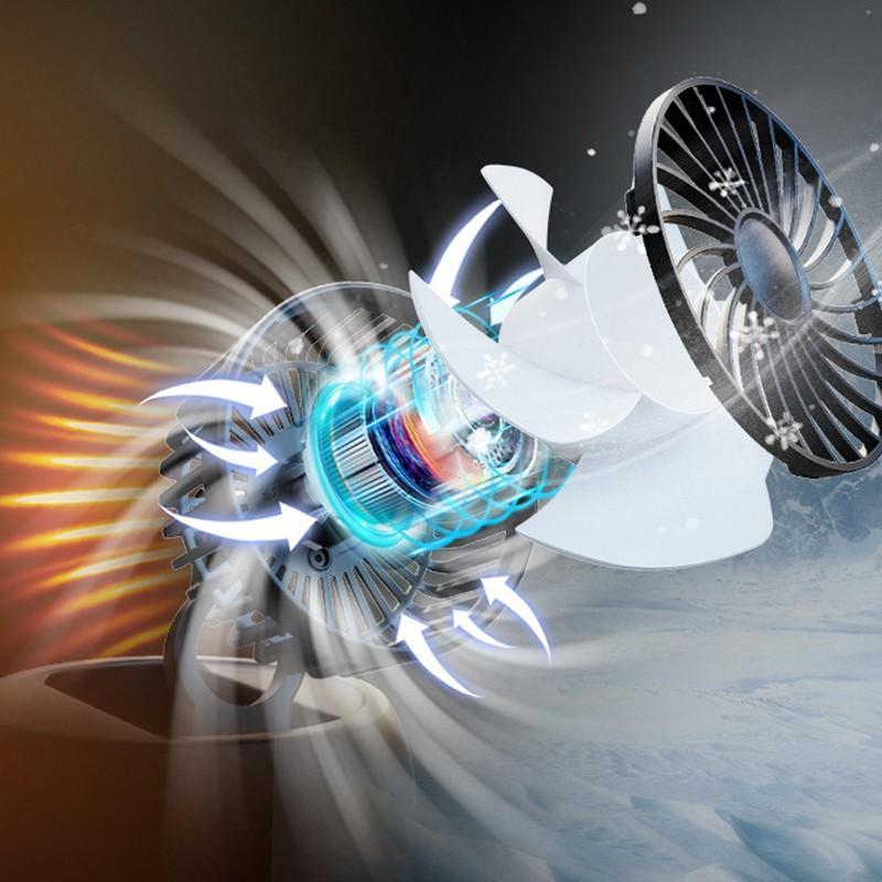 Car Fan 360° Adjustable 4 Head Air Fan Automotive Electric Fan Usb/12v/24v Fan 3 Speeds Car Silent Fan For Home Desk Office&Car