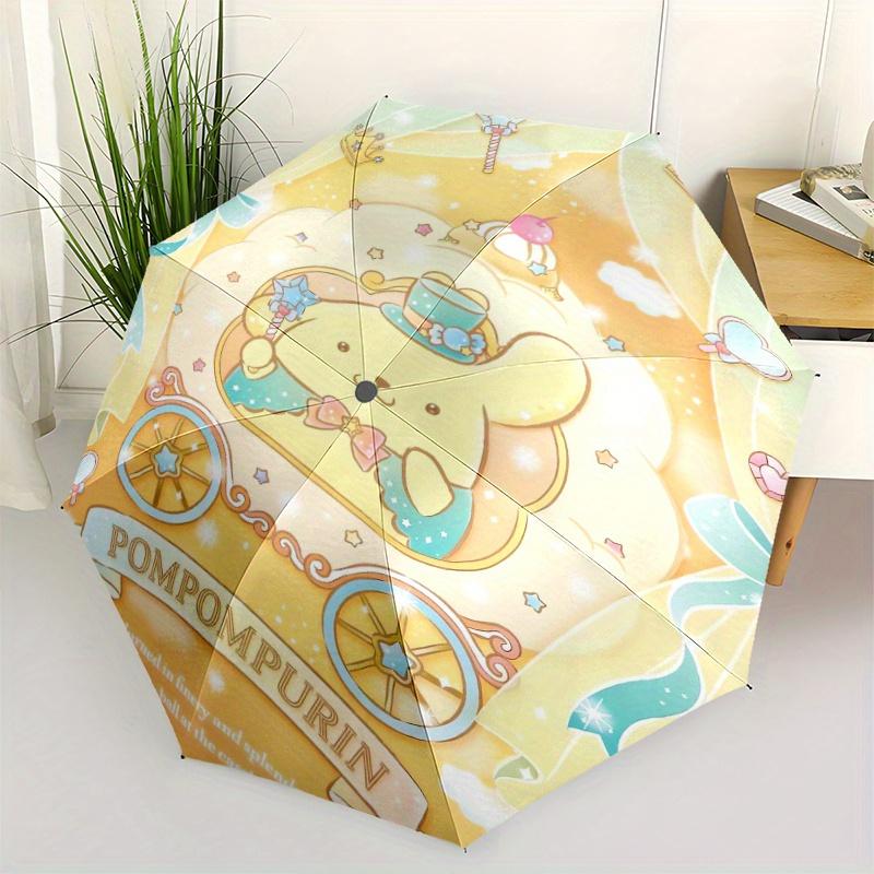 

Pom Pom Purin Dessert Cart Automatic Opening and Closing Umbrella - Lightweight 3-Fold Design, Suitable for Fans, Travel, Daily Use - Official Product