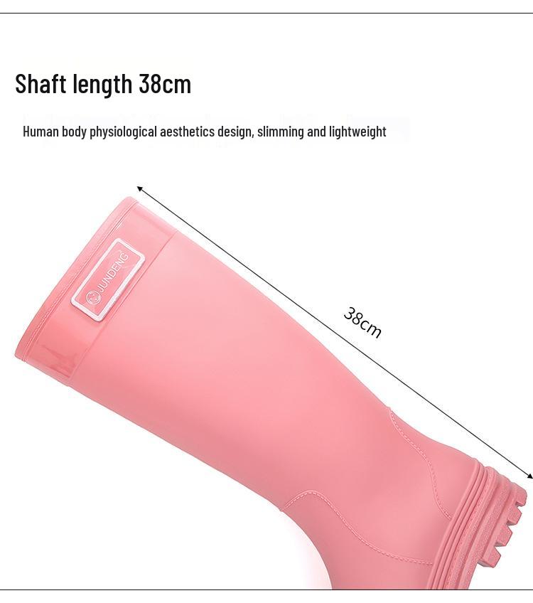 Women's Thickened High-Top Waterproof Rain Boots with Non-Slip Velvet Lining