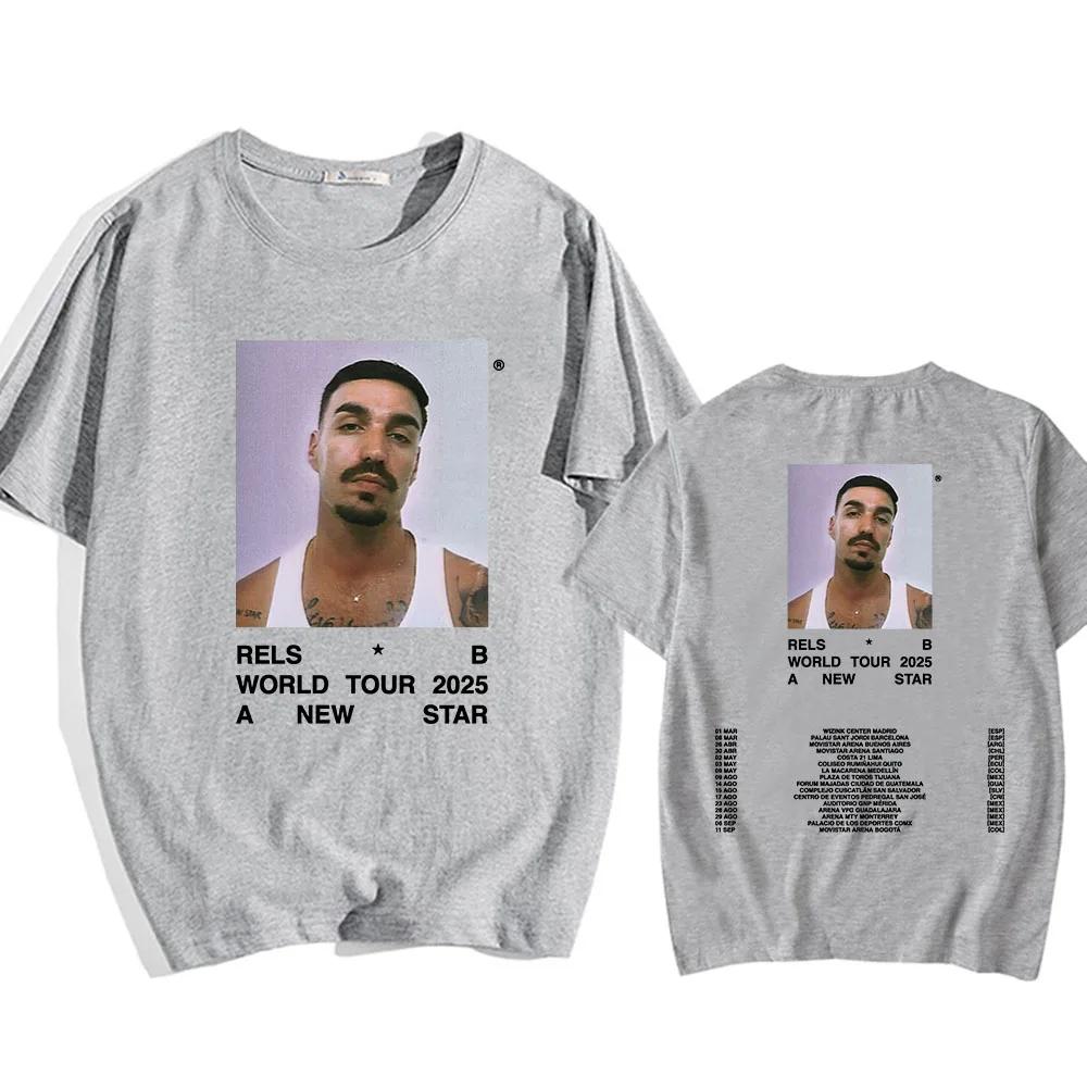 

Тренд Лето Новая Звезда Мировой Тур 2025 Rels B Футболка Хип-Хоп Уличная Одежда Короткий Рукав Мужская Женская Хлопковая Футболка Принт Одежда S