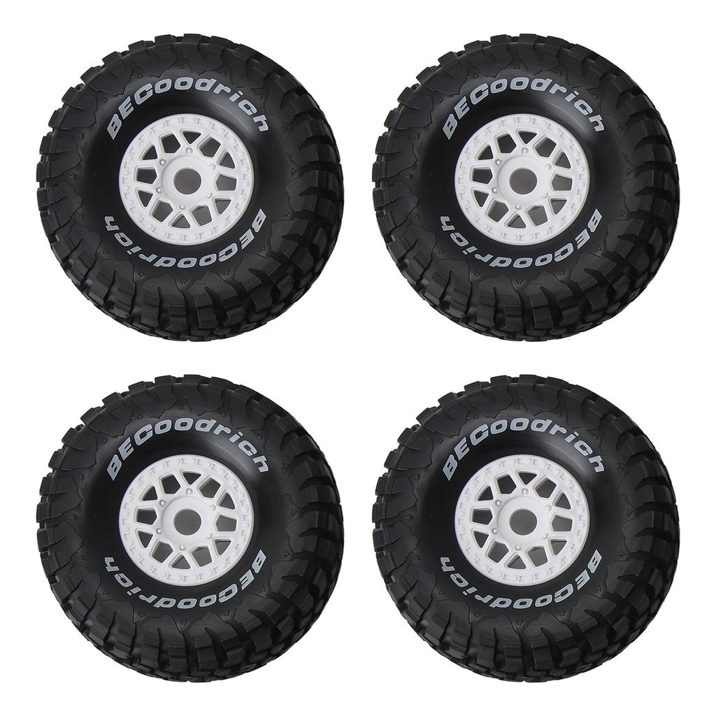 4 PCS 17 Short Course Truck Tires Easy To Install Strong Grip White Rim RC Model Car Tires for