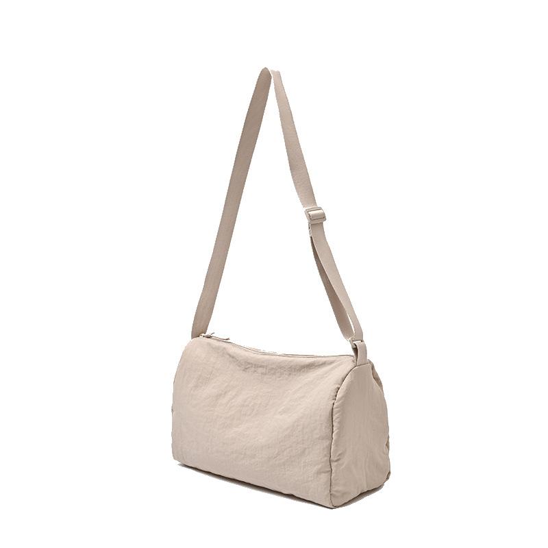 Japanese Nylon Bag Fitness Sports Messenger Bag Women'S Leisure Solid Color Pendant Feeling Student Shoulder Bag Large Capacity Tote Bag