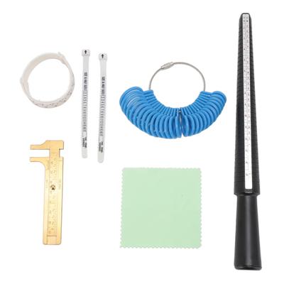 7pcs Ring Size Measuring Tool Set Multifuntional Accurate Mandrel Ring Sizer Measurement Tool for