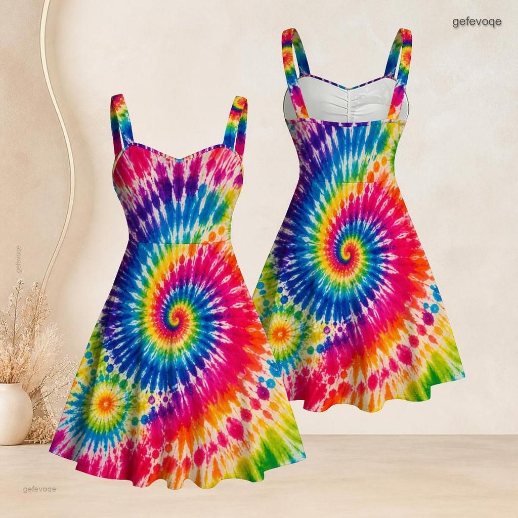 Women Plus Size Off Shoulder Sleeveless Strappy Dress Black Galaxy Printed Fitted Waist Flared Hem